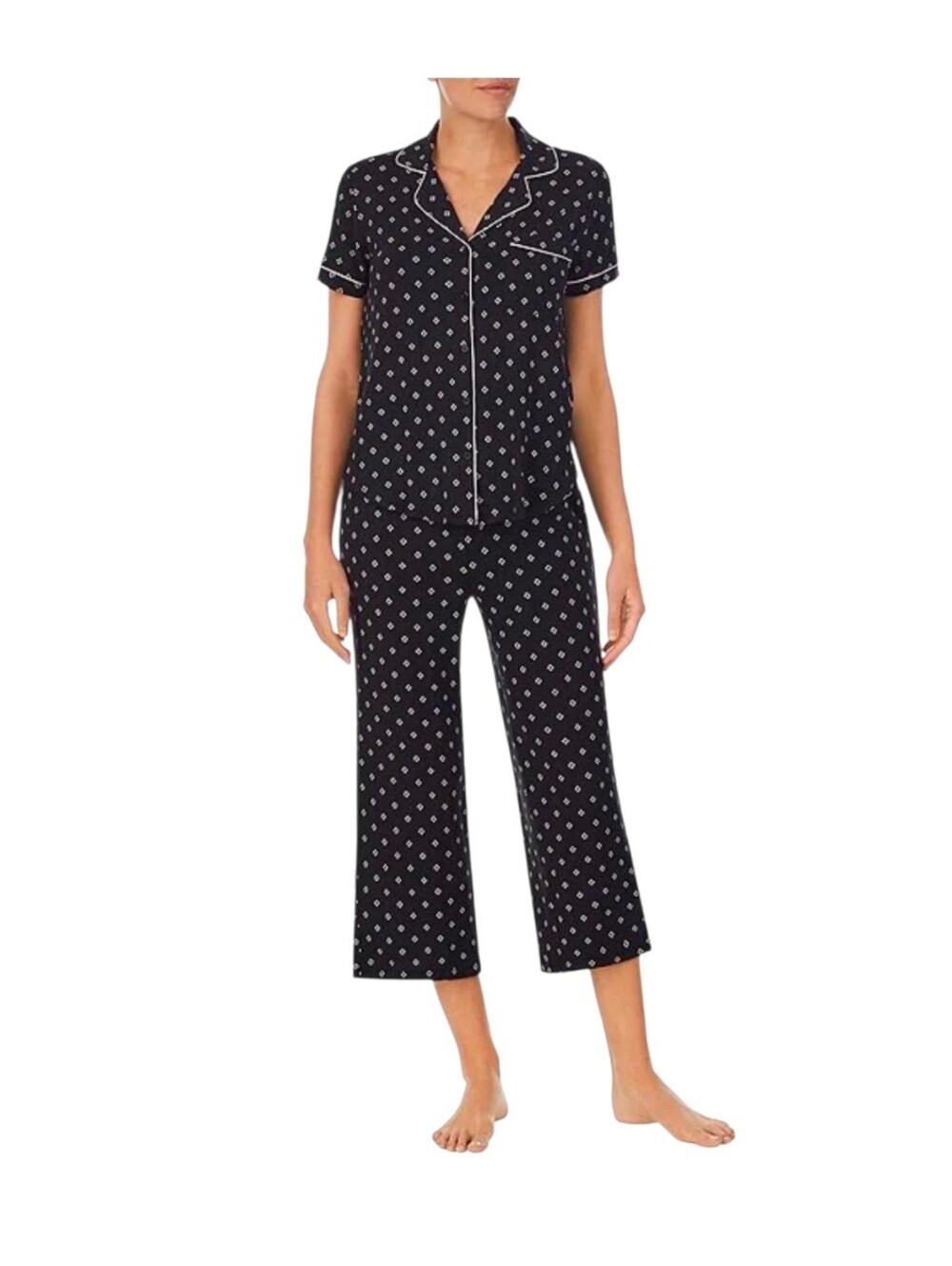 kate spade Black Printed Short-Sleeve Pajama Set